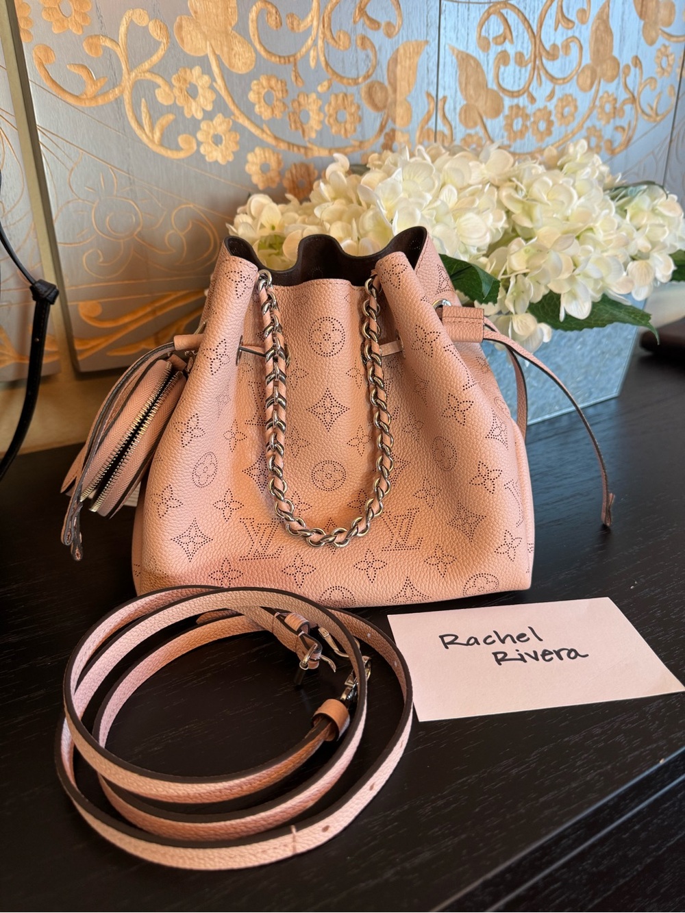 **Louis Vuitton Bella Mahina Magnolia Pink M57068 – Excellent Condition**